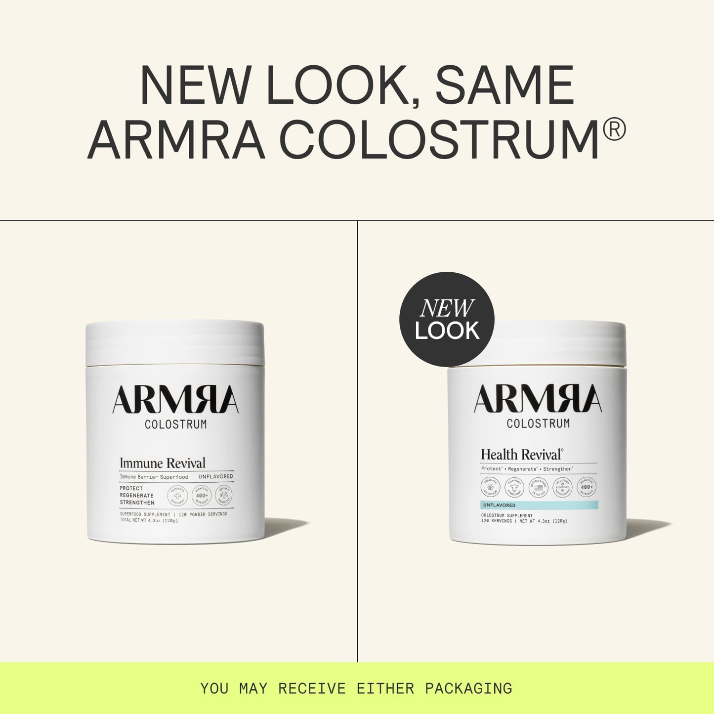 ARMRA Colostrum™|Unflavored Jar|120 Servings